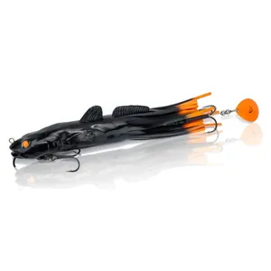 Savage Gear 3D Burbot Tube Black Orange Flash krāsa