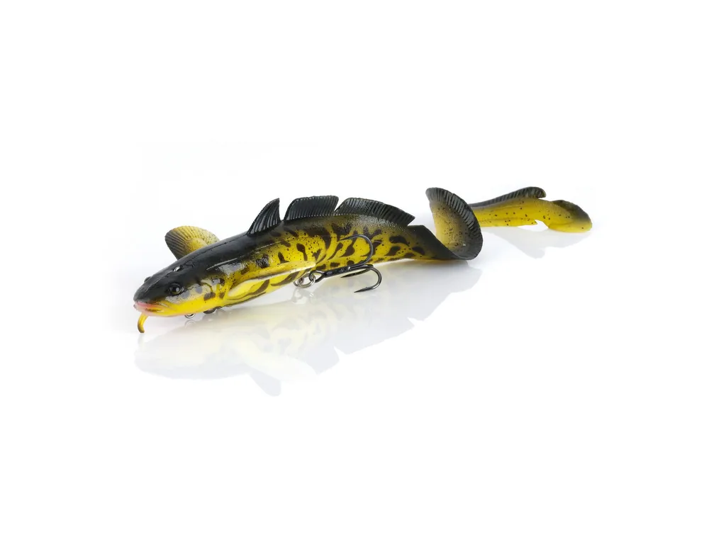 Savage Gear 3D Burbot vēdzeles imitācija Walleye krāsā