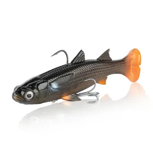 Savage Gear 3D Line Thru Mullet Pro Black Orange krāsa