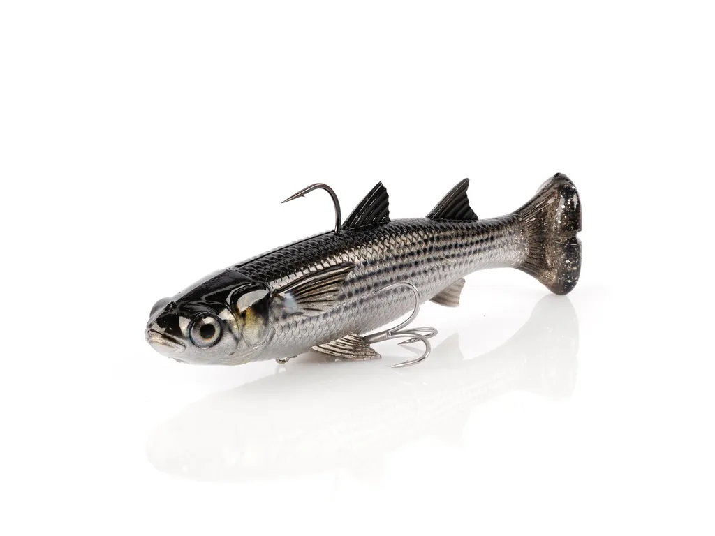Savage Gear 3D Line Thru Mullet Pro kefales svimbeits Silver Mullet krāsā