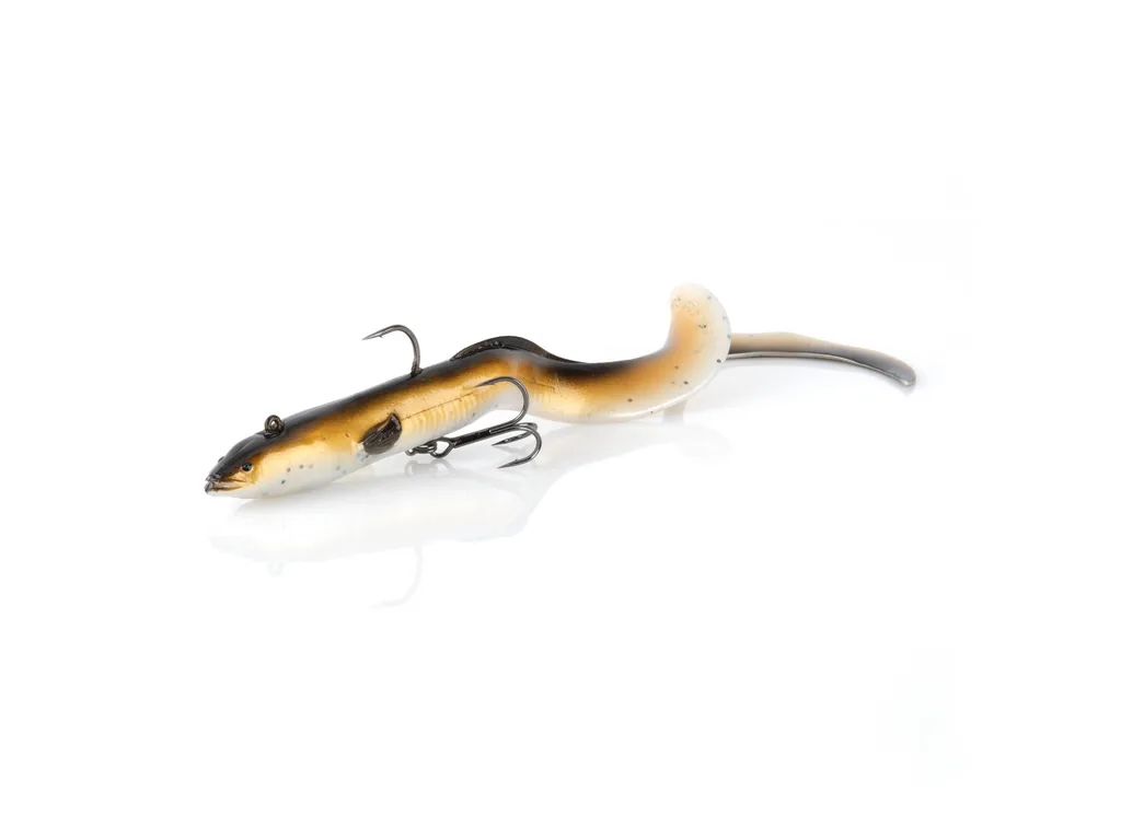 Savage Gear 3D Real Eel 20 cm zuša imitācija Olive Brown Pearl krāsā