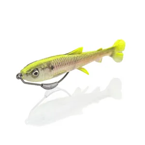 Savage Gear 3D Whitefish Weedless Pulse Tail Chartreuse Shad krāsa