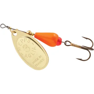 Mepps Aglia BRITE Nr. 3 Orange Body, Gold Blade salikums
