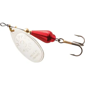 Mepps Aglia BRITE Nr. 3 Red Body, Silver Blade salikums