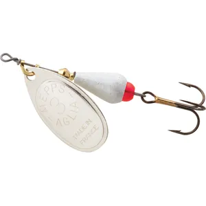 Mepps Aglia BRITE Nr. 3 White Body, Silver Blade salikums