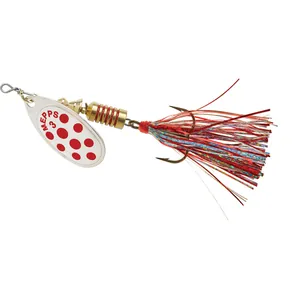 Mepps Aglia Flashabou Nr. 3 Silver Red Dot, Red/Silver Tail salikums