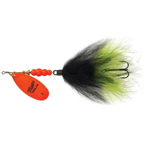 Mepps Aglia Tandem Nr. 5 Hot Orange, Black/Chartreuse Tail salikums