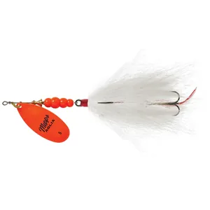 Mepps Aglia Tandem Nr. 5 Hot Orange, White Tail salikums