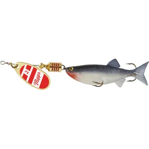 Mepps Comet Mino Nr. 2 Gold Red-White, Shad salikums