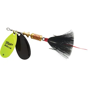 Mepps Double Blade Aglia Nr. 3 Hot Chartreuse & Black, Black Tail salikums