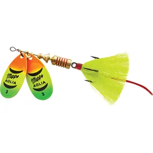 Mepps Double Blade Aglia Nr. 3 Hot Firetiger & Hot Firetiger, Chartreuse Tail salikums