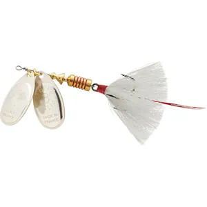 Mepps Double Blade Aglia Nr. 3 Silver & Silver, White Tail salikums