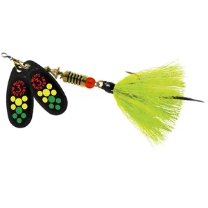 Mepps Double Blade Black Fury Nr. 3 Hot Firetiger Dot, Chartreuse Tail salikums