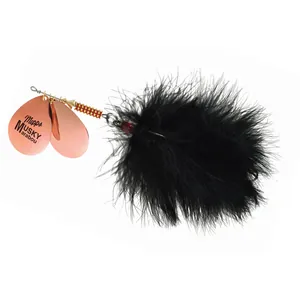 Mepps Double Blade Musky Marabou Copper, Black Tail salikums