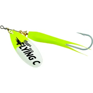 Mepps Flying C Glo Chartreuse Blade/Hot Chartreuse Sleeve spineris
