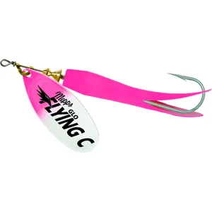 Mepps Flying C Glo Pink Blade/Hot Pink Sleeve spineris