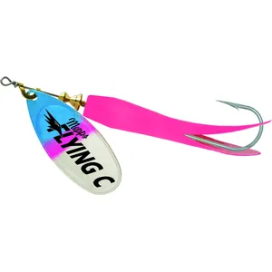 Mepps Flying C Rainbow Trout Blade/Hot Pink Sleeve spineris