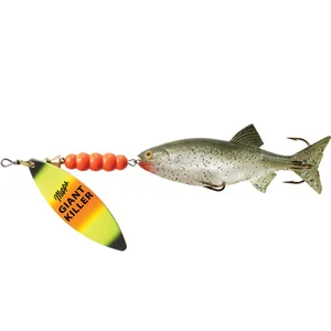 Mepps Giant Killer Mino Hot Orange/Chartreuse/Black, Bass Mino salikums