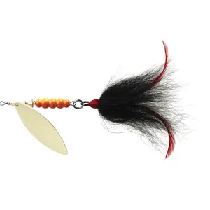 Mepps Giant Killer Bucktail Gold, Black Tail salikums