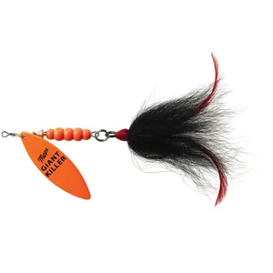 Mepps Giant Killer Bucktail Hot Orange, Black Tail salikums