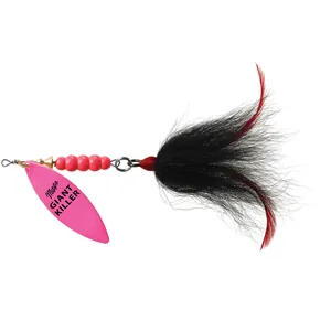 Mepps Giant Killer Bucktail Hot Pink, Black Tail salikums