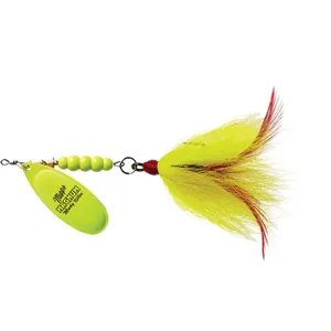 Mepps Magnum Musky Killer Dressed Hot Chartreuse, Yellow Tail salikums