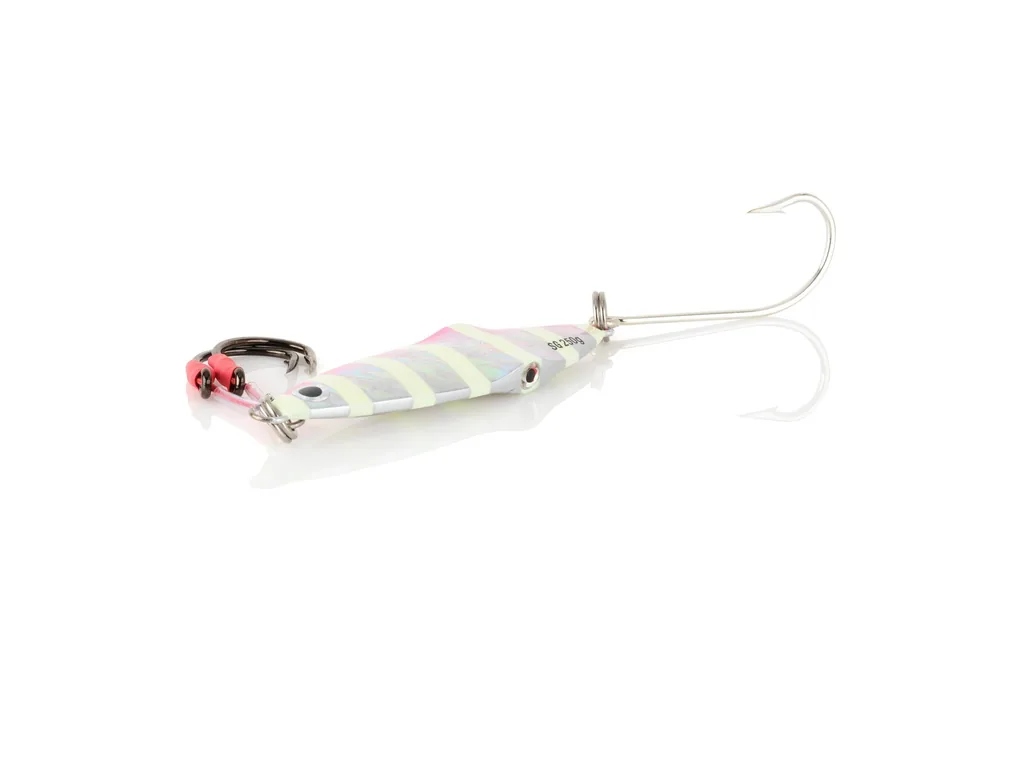 Savage Gear Magnum Squish Jig pilkeris Pink Zebra Glow krāsā