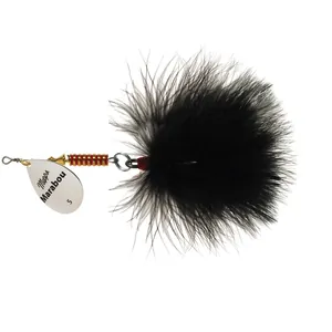 Mepps Marabou Silver, Black Tail salikums