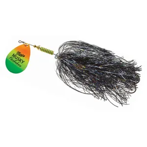 Mepps Musky Flashabou Hot Firetiger, Black Tail salikums