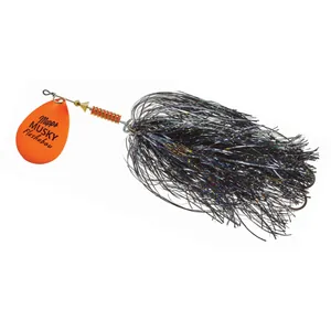 Mepps Musky Flashabou Hot Orange, Black Tail salikums