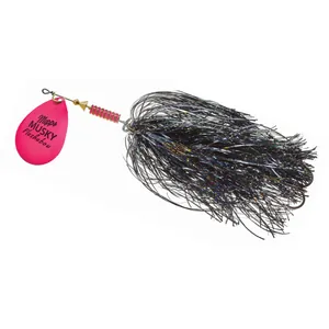 Mepps Musky Flashabou Hot Pink, Black Tail salikums