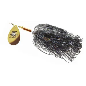 Mepps Musky Flashabou Walleye, Black Tail salikums