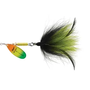 Mepps Musky Killer Firetiger Platium, Black/Chartreuse Tail salikums