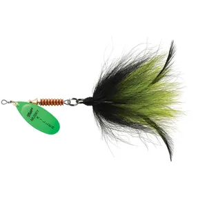 Mepps Musky Killer Hot Green, Black/Chartreuse Tail salikums