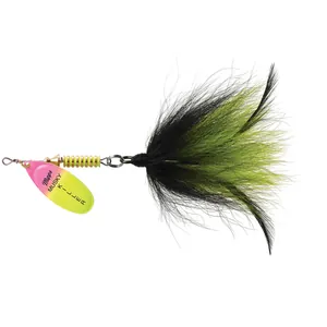 Mepps Musky Killer Hot Pink/Chartreuse, Black/Chartreuse Tail salikums