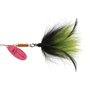 Mepps Musky Killer Pink Platium, Black/Chartreuse Tail salikums
