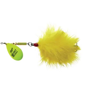 Mepps Musky Marabou Hot Chartreuse, Yellow Tail salikums