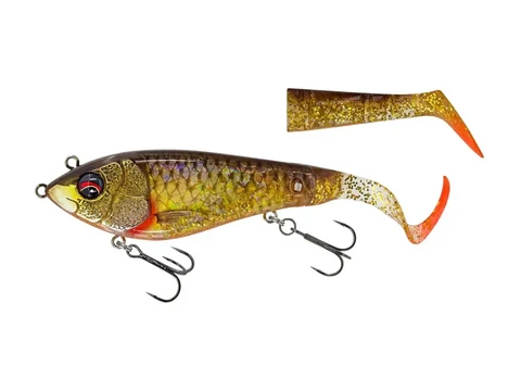 Savage Gear Deviator Tail hibrīda māneklis Dirty Roach Glitter krāsā