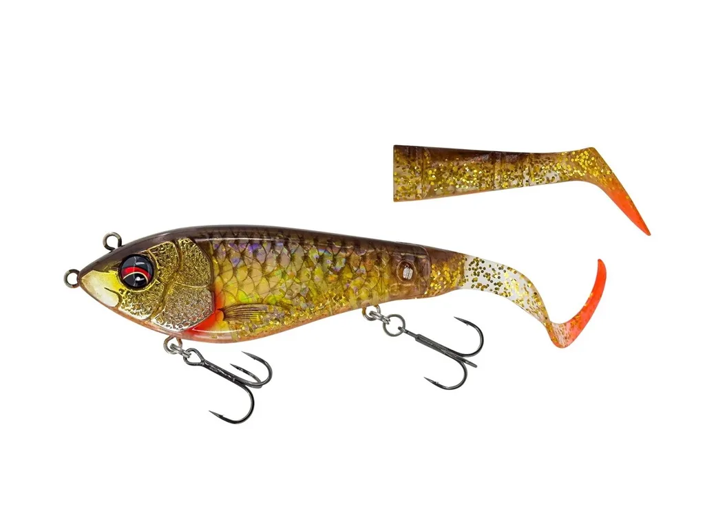 Savage Gear Deviator Tail hibrīda māneklis Dirty Roach Glitter krāsā ar abām astēm