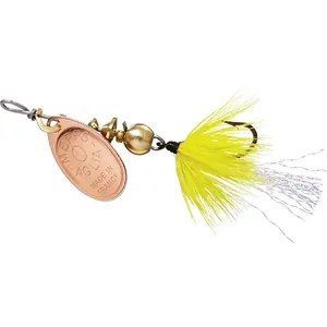 Mepps Spin Fly Hackle Dressed Copper, Yellow Hackle salikums