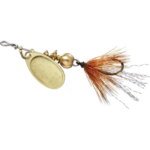 Mepps Spin Fly Hackle Dressed Gold, Brown Hackle salikums
