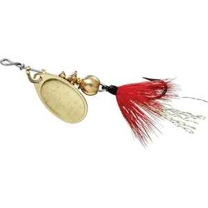 Mepps Spin Fly Hackle Dressed Gold, Red Hackle salikums