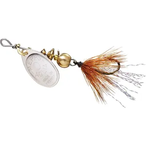 Mepps Spin Fly Hackle Dressed Silver, Brown Hackle salikums