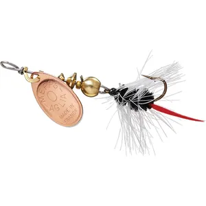 Mepps Spin Fly Wooly Worm Copper, Black salikums