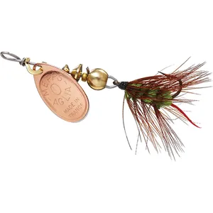 Mepps Spin Fly Wooly Worm Copper, Green salikums