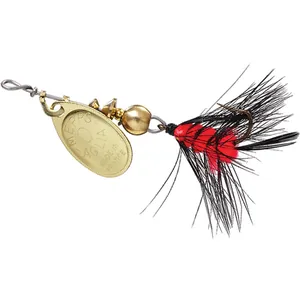 Mepps Spin Fly Wooly Worm Gold, Black/Orange salikums