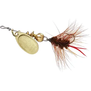 Mepps Spin Fly Wooly Worm Gold, Brown salikums