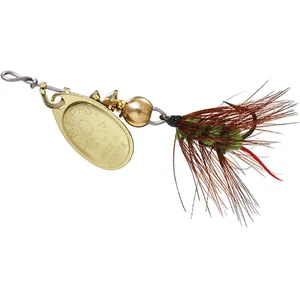 Mepps Spin Fly Wooly Worm Gold, Green salikums