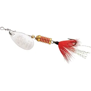 Mepps Aglia Dressed Single Silver, Red Ultra Lite salikums