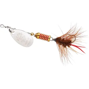 Mepps Aglia Wooly Worm Silver, Brown Ultra Lite salikums
